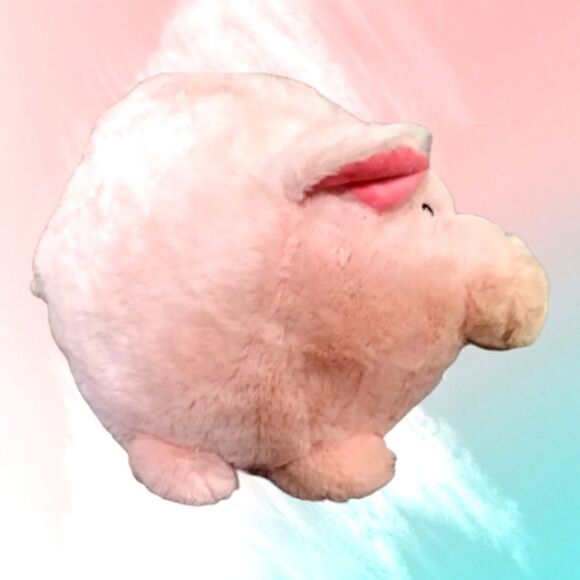 Piggy Bank FABNY JUMBO Plush Baby Pink Pig Soft Huggable 9”x9”x11” - Picture 5 of 5